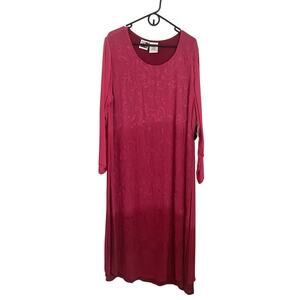 PHOOL NWT Embroidered Boho Maxi Dress L Red‎ Cottagecore India Rayon VTG